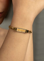 دستبند بچه گانه سبحان با ورق طلا و زنجیر سری کارتیه کودک - 2