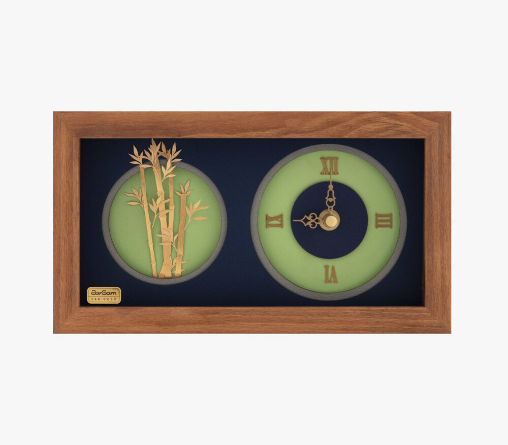 ساعت رومیزی چوبی بامبو در فروشگاه زرسام
