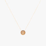 گردنبند زنانه گل پنبه با ورق طلا و زنجیر سری پرهون