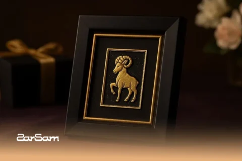 هدیه تولد لاکچری با تابلو طلا ماه تولد | انتخاب خاص زرسام