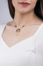 گردنبند زنانه ورق طلا و زنجیر فرشته سری آسمان