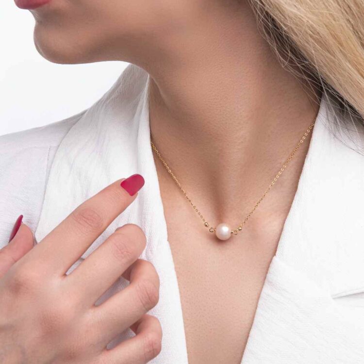 گردنبند مروارید زنانه تیسا سری زروار