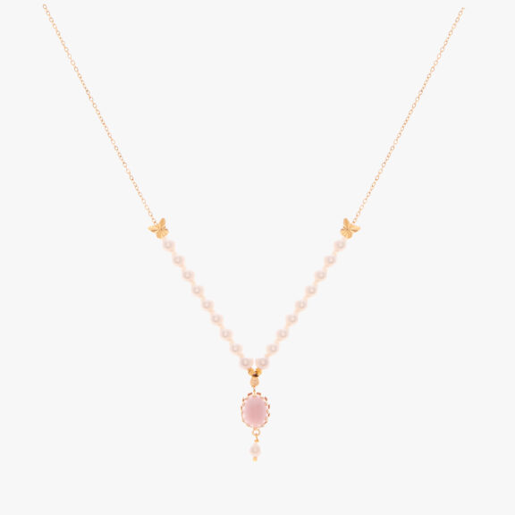 گردنبند مروارید زنانه نیلوفر v2 سری زروار