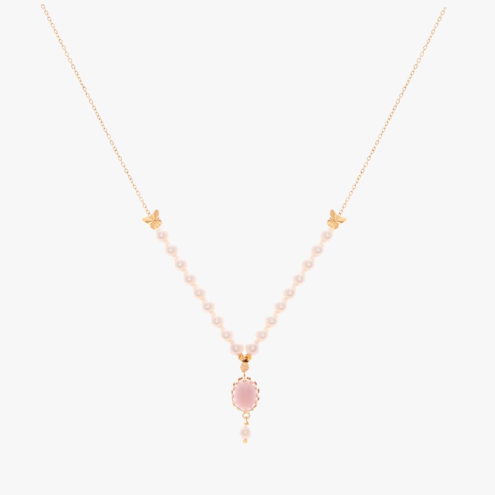 گردنبند مروارید زنانه نیلوفر v2 سری زروار