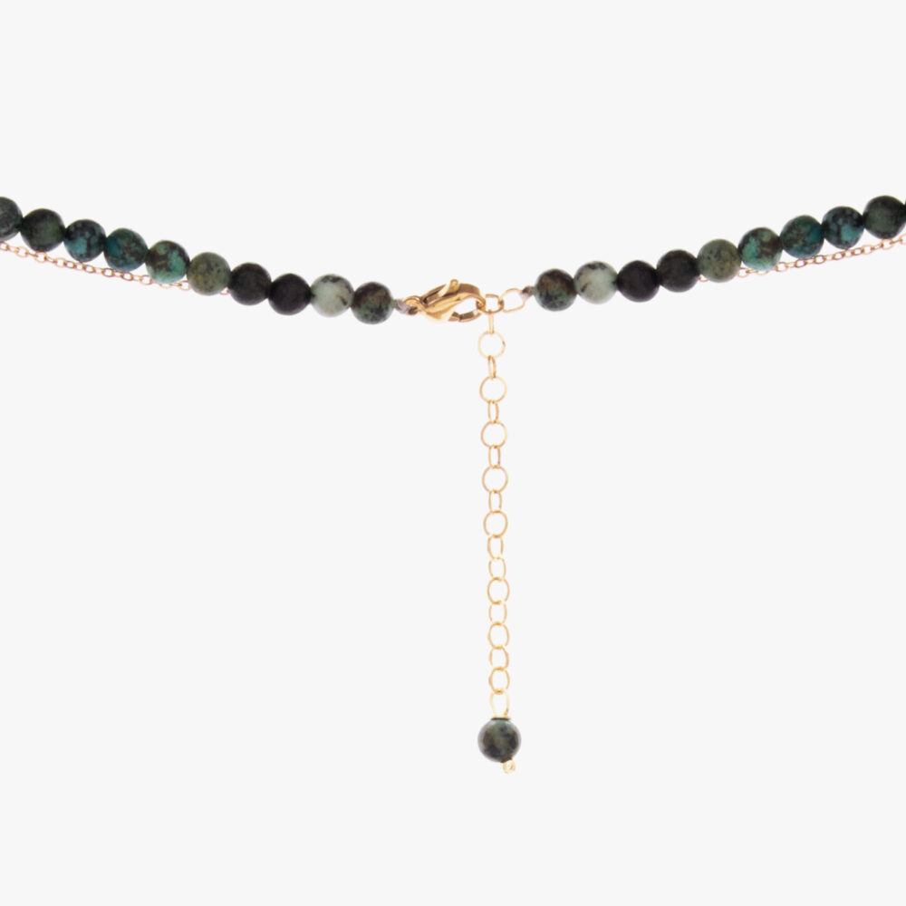 گردنبند زنانه ورق طلا و زنجیر آواز قو v2