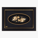 تابلو طلا طبیعت دو ماهی