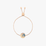 دستبند زنانه ورق طلا و زنجیر گلسا سری سلوا