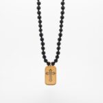 گردنبند مردانه ورق طلا چلیپا سری ایستا