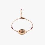 دستبند زنانه ورق طلا نارین سری بیضی