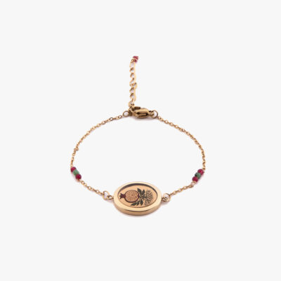 دستبند زنانه ورق طلا نارین سری بیضی