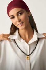 گردنبند مردانه ورق طلا چلیپا سری ایستا