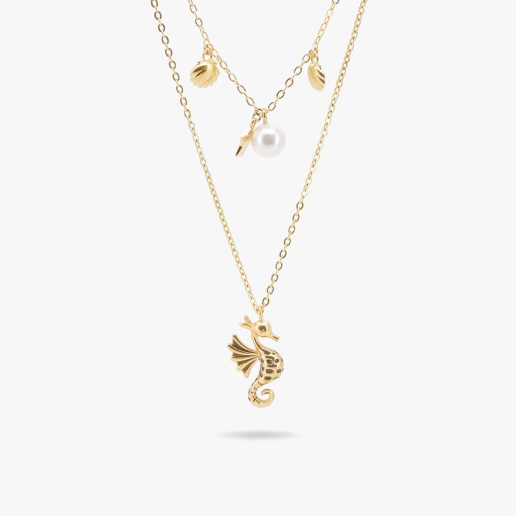 گردنبند نقره زنانه اسب دریایی سری سیمین