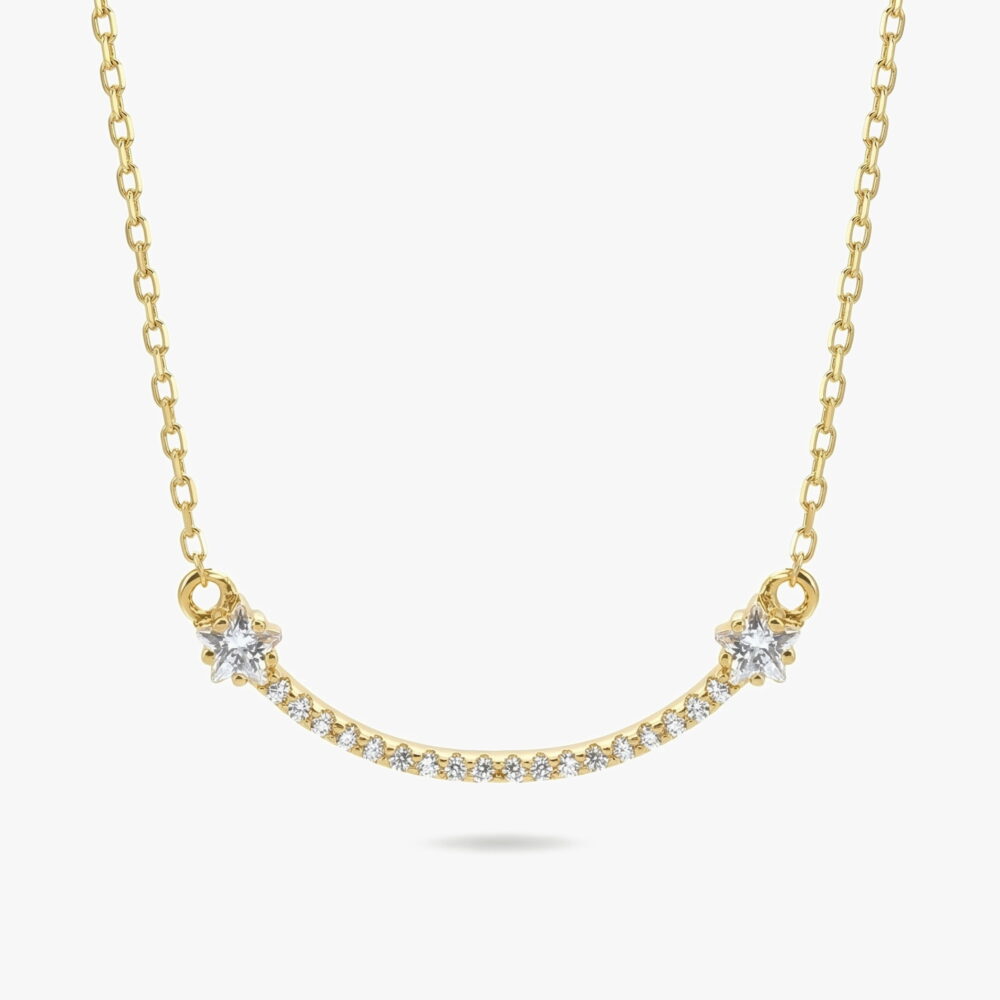 گردنبند نقره زنانه هلال سری سیمین گردنبند نقره زنانه هلال سری سیمین