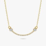 گردنبند نقره زنانه هلال سری سیمین