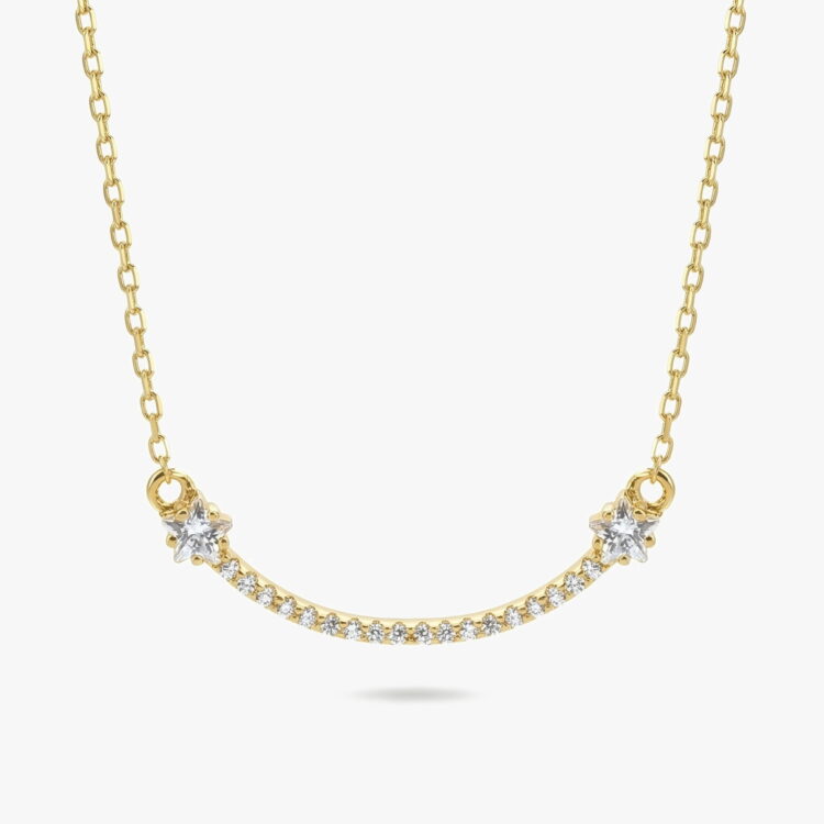 گردنبند نقره زنانه هلال سری سیمین