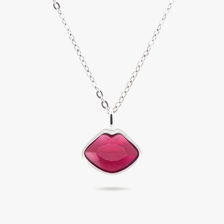 گردنبند نقره زنانه بوسه سری سیمین