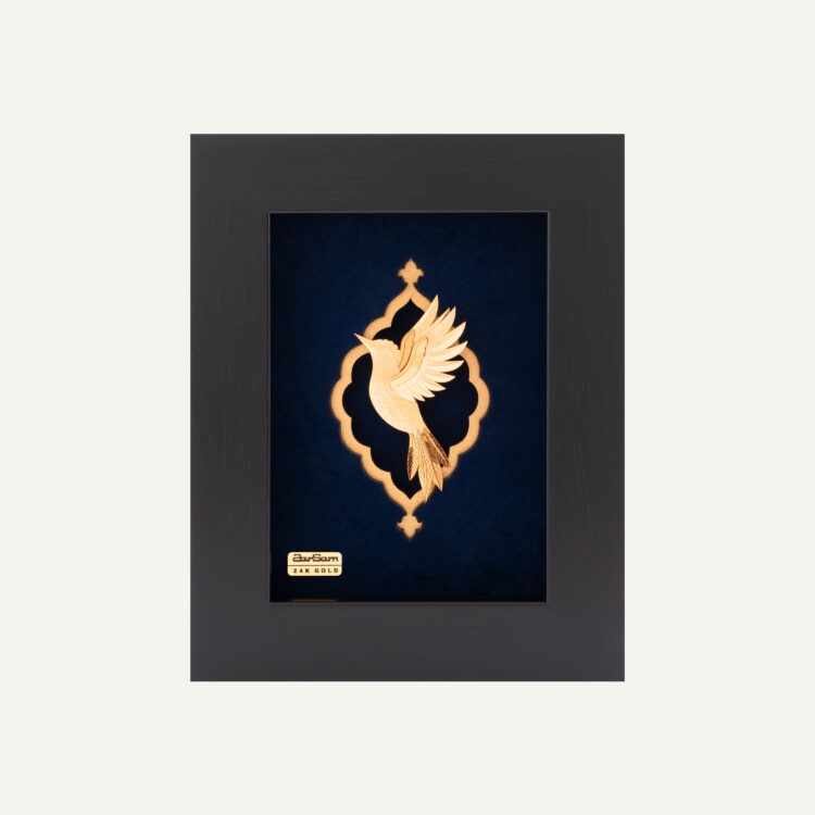 تابلو طلا طبیعت هدهد