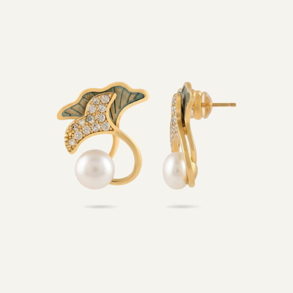 گوشواره مروارید زنانه پیچک سری زروار