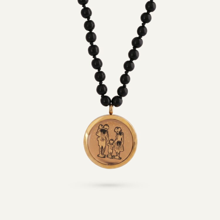 گردنبند ورق طلا زنانه پناه سری لاکت