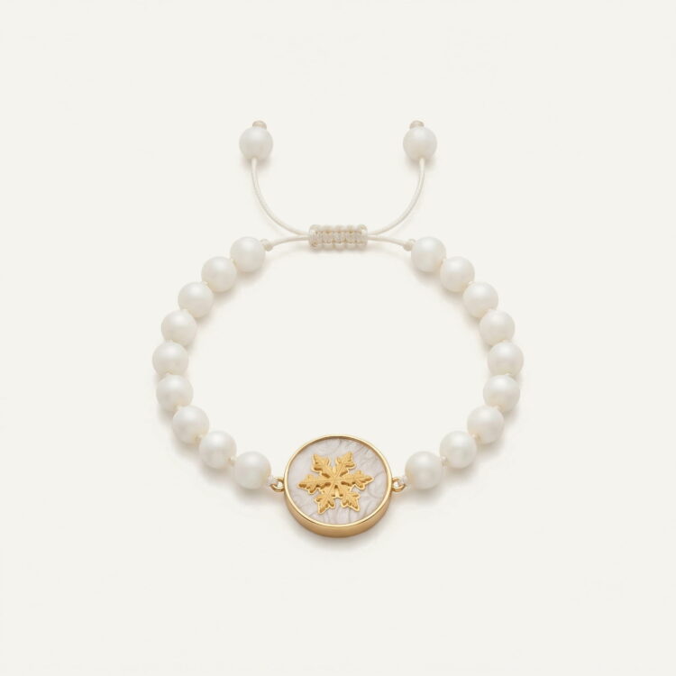 دستبند ورق طلا زنانه برفین سری مانی کلاسیک