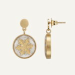 گوشواره ورق طلا زنانه برفین سری مانی کلاسیک