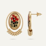 گوشواره ورق طلا زنانه دلارام سری آذین