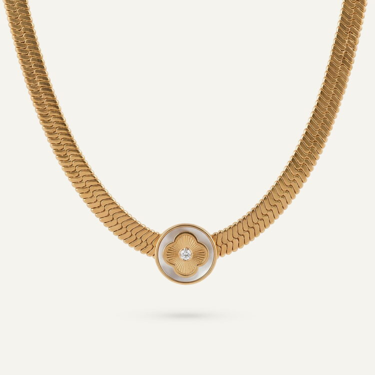 گردنبند ورق طلا زنانه ونکلیف سری ماری