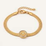 دستبند ورق طلا زنانه ونکلیف سری ماری